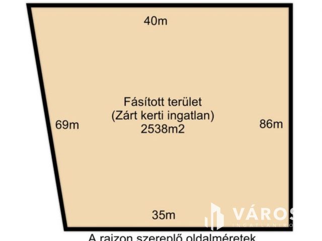 Fásított terület, kedvező áron eladó