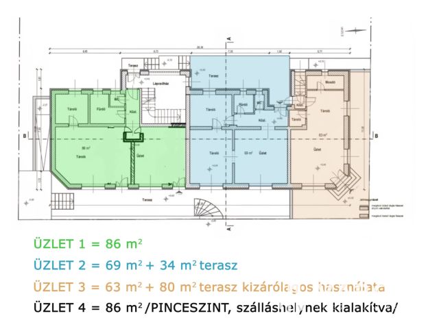 Eladó társasház Gödön: 4 üzlet + 3 lakás