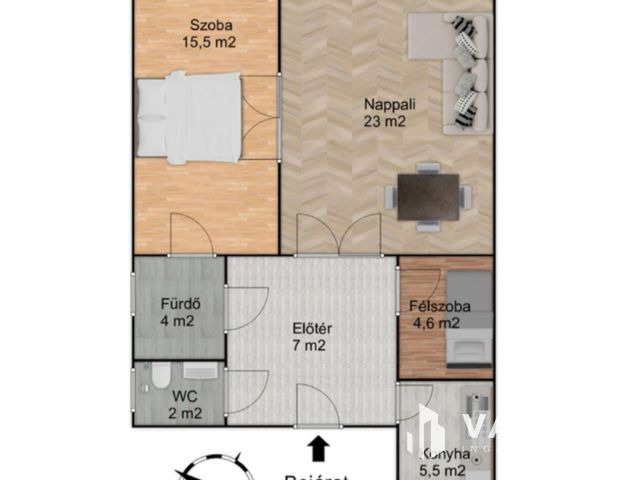 65 m2-es jó állapotú lakás a Nagy Diófa utcában!