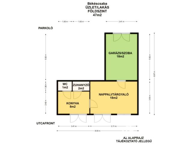 Lakhatásra alkalmas, földszinti üzlethelyiség a belvárosban