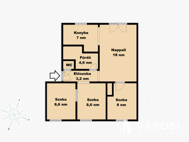 Gyönyörűen felújított 4 szobás lakás a belvárosban