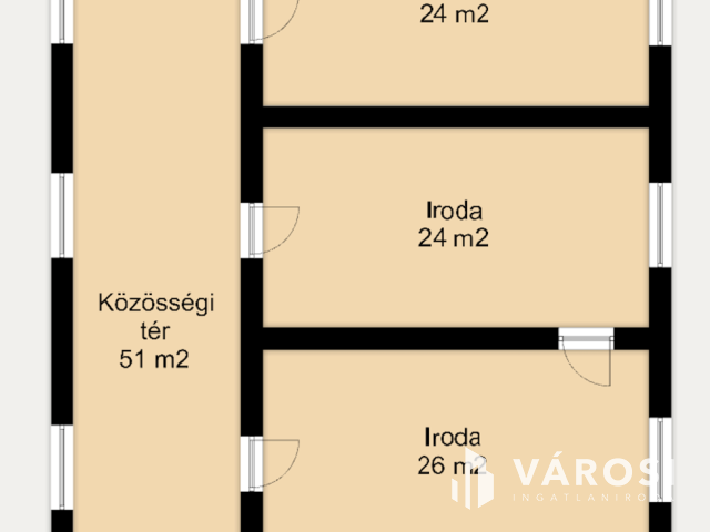 Nagy irodahelyiség teljes berendezéssel