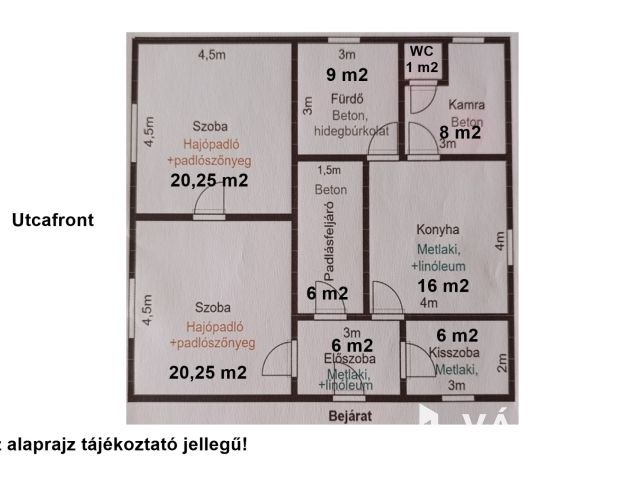 Csabaszabadiban aszfaltozott út mellet, családi ház eladó!